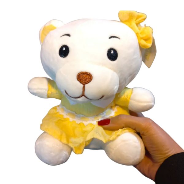 عروسک مدل خرس پاپیون دار ارتفاع 25 سانتی متر