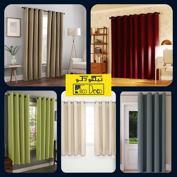 پرده تیکو دکو مدل اسپورت تاچ یورو سایز 140x280 سانتیمتر*190