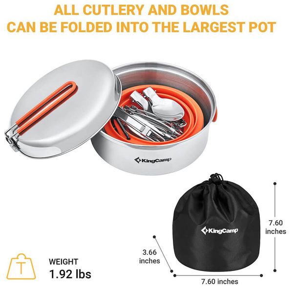 ظروف سفری کینگ کمپ مدل Adventure 1 کد KA2007 مجموعه 12 عددی