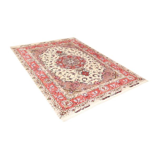 فرش ماشینی زانیس مدل 502 طرح علیا زمینه کرم