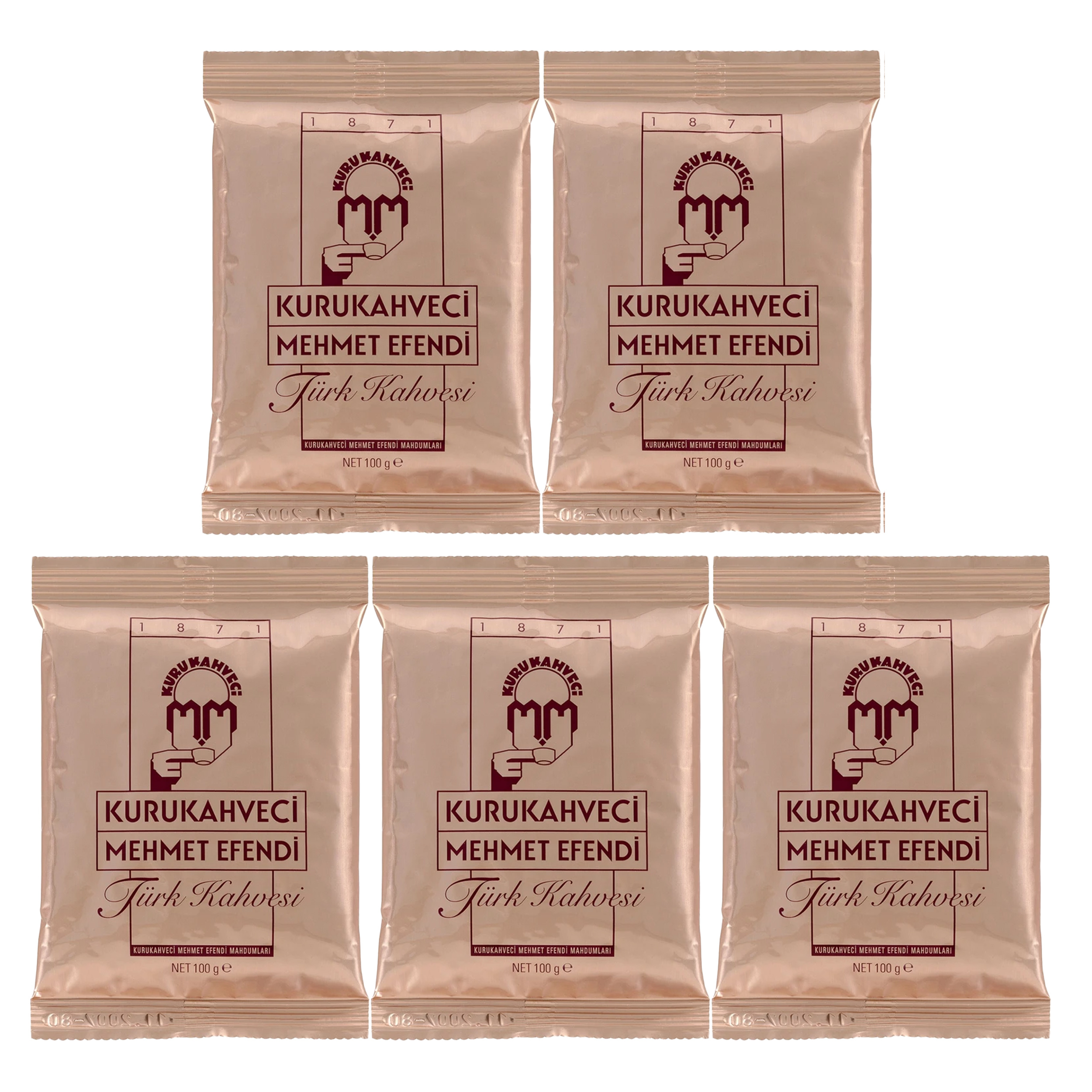 قهوه ترک مهمت افندی - 100 گرم بسته 5 عددی