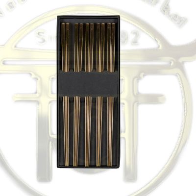 چاپستیک استیل رنگ طلایی یک جفت‌ درجه 1