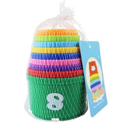 بازی آموزشی مدل برج هوش لیوانی طرح اعداد و حروف انگلیسی بسته 9 عددی 