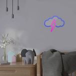 چراغ دیواری نئون دیزاین طرح Cloud-Vs-Lightning_BL*256