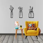 استیکر طرح گل و گلدان T9047 بسته 3 عددی