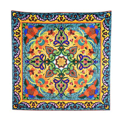 رومیزی مدل مخمل طرح کاشی کد 148