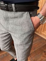 شلوار ساده شانتون طوسی p130