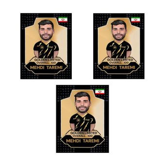 اسباب بازی شانسی طرح مهدی طارمی مدل گلدن لیمیتد سری 2025 مجموعه 3 عددی