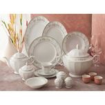 سرویس غذاخوری 103 پارچه چینی زرین ایران مدل گلاریس سری نئوکلاسیک درجه یک