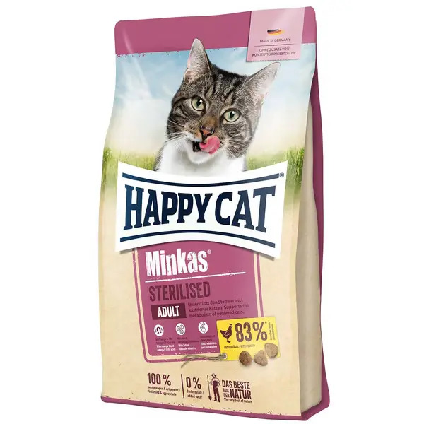 غذای خشک گربه‌ی عقیم شده‌ی هپی کت هر کیلو (در بسته‌های زوتوپیا) / Happy Cat Minkas sterilised