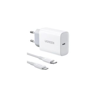 شارژر دیواری 20 وات یوگرین مدل 50698 به همراه کابل لایتنینگ