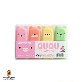 هایلایتر خرسی پاستلی 4 رنگ