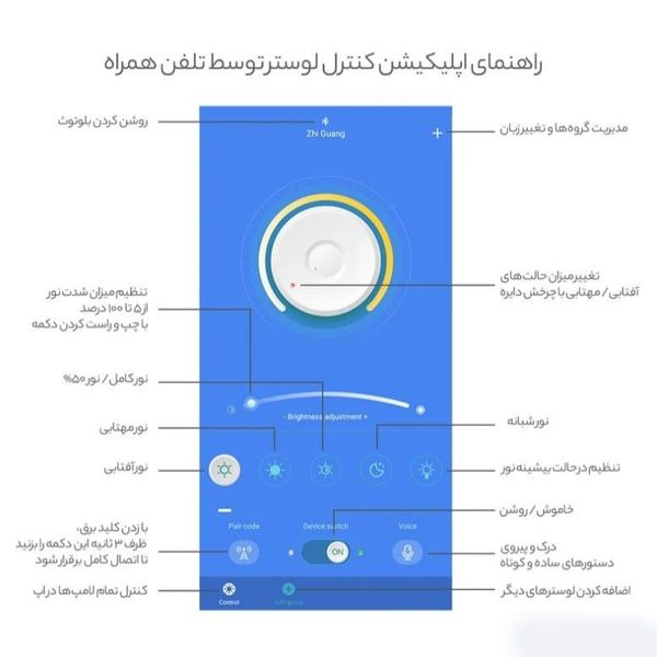 لوستر آویز شاهان تک مدل gold70b