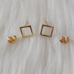 گوشواره زنانه مدل میخی طرح مربع کد shape110*281