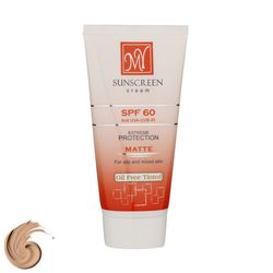 کرم ضدآفتاب رنگی مای مدل SPF60، مناسب پوست‌های چرب و مختلط، حجم 50 میلی‌لیتر