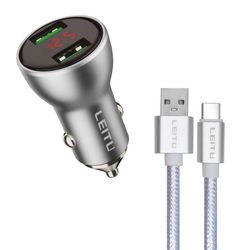 شارژر فندکی لیتو مدل LC-C20 به همراه کابل تبدیل USB-C