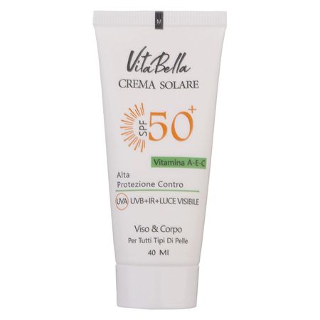 کرم ضدآفتاب بی‌رنگ ویتابلا +SPF50 مدل 001 مناسب انواع پوست، حجم 40 میلی‌لیتر