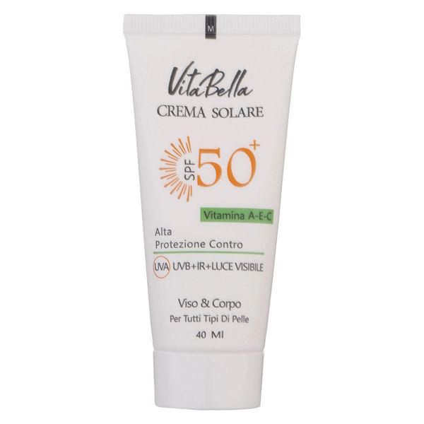 کرم ضدآفتاب بیرنگ ویتابلا +SPF50 مدل 001 مناسب انواع پوست، حجم 40 میلیلیتر