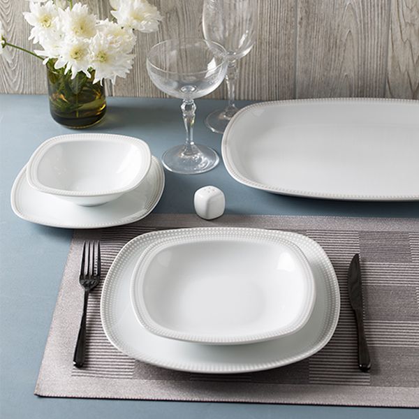 سرویس غذاخوری 27 پارچه 6 نفره چینی زرین ایران مدل Mon Belan