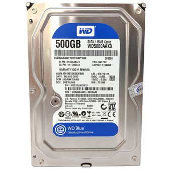 هارد دیسک استوک اینترنال وسترن دیجیتال WD BLUE ظرفیت 500 گیگابایت