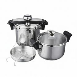 زودپز دوقلو مایر مدل mr 886 سه لایه گنجایش 8 و 6 لیتر