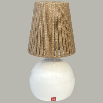 آباژور رومیزی نورهام مدل مکرومه کنفی NHM-NAHAL-KNF15 