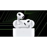 هدفون بلوتوثی اپل مدل AirPods 3 با نویز کنسلینگ میکروفون (ENC)، درگاه شارژ لایتنینگ، دارای سنسور تشخیص پوست و پشتیبانی از فرمان 