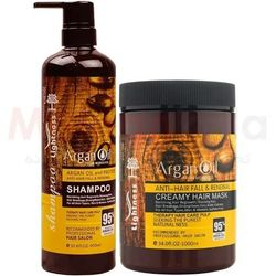 شامپو و ماسک موی بدون سولفات آرگان پروتئین مدل Argan Oil