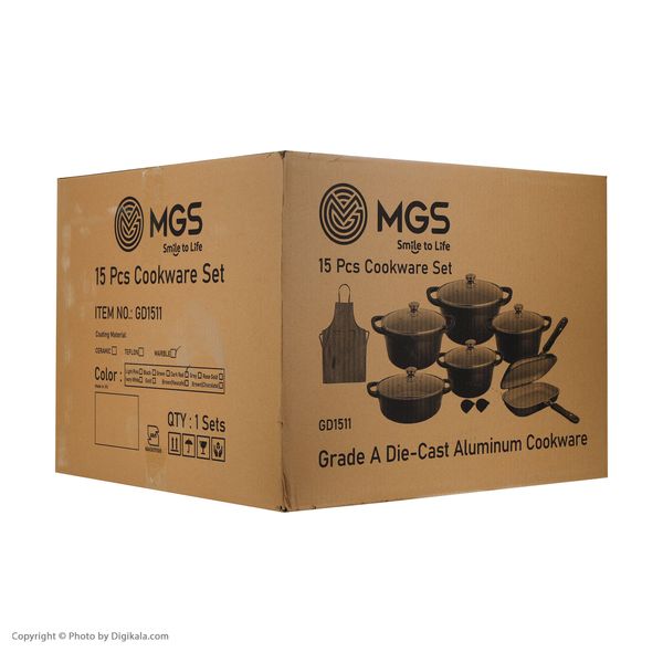 سرویس پخت و پز 15 پارچه ام جی اس مدل gc1511