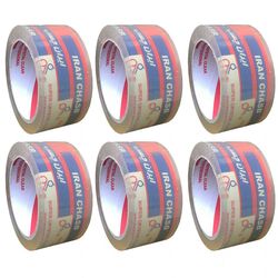 چسب نواری پهن ایران چسب کد 001 بسته 6 عددی