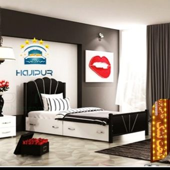 تخت خواب یکنفره مروارید عروس مدل ساناز