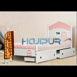 تخت خواب یک نفره وکیوم مدل کلبه بدون کشو