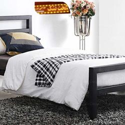 تخت خواب یک نفره تمام فلز مدل آبنوس