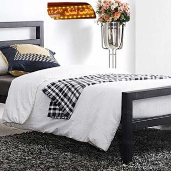 تخت خواب یک نفره تمام فلز مدل آبنوس