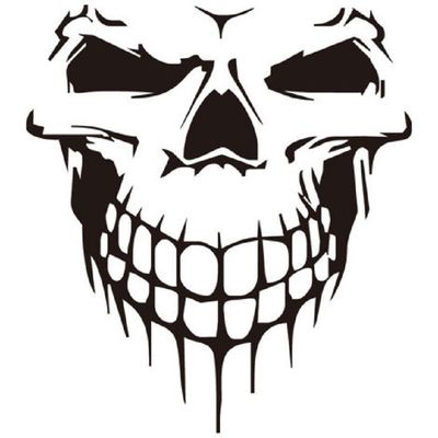 برچسب بدنه خودرو مارکت میکس طرح اسکلت مدل Scary Skeleton کد 1132MMIX