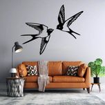 استیکر دیواری طرح پرنده کد 04 مجموعه 2 عددی