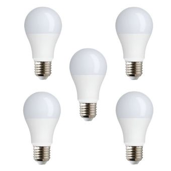 لامپ فوق کم مصرف ال ای دی 10 وات تک تاب مدل حبابی پایه E27 مجموعه 5 عددی