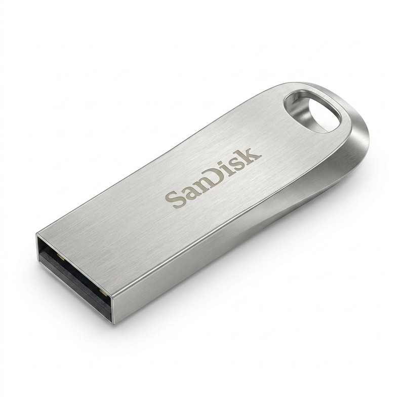 فلش مموری سن دیسک Ultra Luxe ظرفیت 64 گیگابایت با رابط USB 3.1 سرعت خواندن تا 150 مگابایت بر ثانیه، بدنه فلزی مقاوم، پشتیبانی از