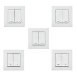 کلید دو پل پارت الکتریک مدل تابش کد PE5167 بسته 5 عددی