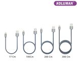 کابل تبدیل USB به لایتنینگ کلومن مدل DK - 19 مجموعه 4 عددی