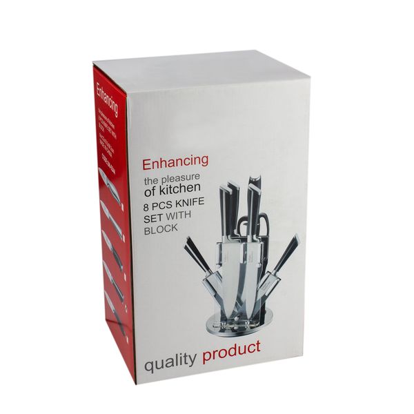 سرویس چاقو آشپزخانه 8 پارچه مدل خطی کد un-5544