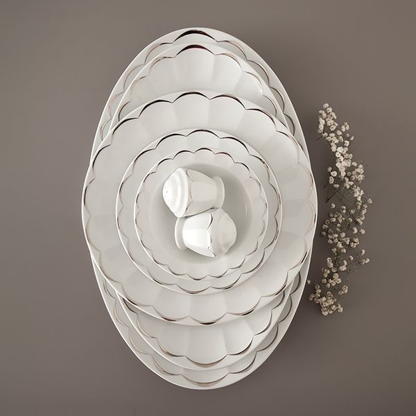 سرویس غذاخوری 103 پارچه چینی زرین ایران سری نئوکلاسیک مدل نارسیس درجه عالی