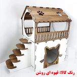 جای خواب سگ و گربه مدل لانه چوبی کد B72