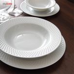 سرویس غذاخوری 28 پارچه چینی زرین ایران سری رادیانس مدل White 2 درجه عالی