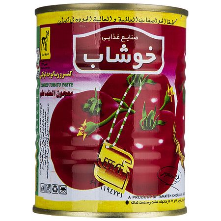کنسرو رب گوجه فرنگی خوشاب مقدار 800 گرم - 12عددی