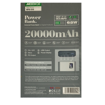 پاوربانک سوپر فست شارژ مودم کت MODEM CAT MBP-010