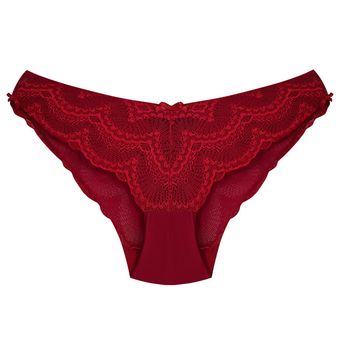 شورت زنانه چانبی شو مدل گیپوری کد 4797 رنگ زرشکی