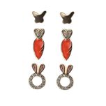 گوشواره زنانه مدل MDSS-CF4856 مجموعه 3 عددی