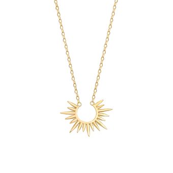 گردنبند طلا 18 عیار زنانه  مریم اکرمی گلد گالری مدل خورشید نیهان