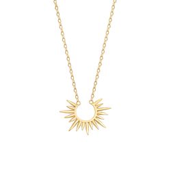 گردنبند طلا 18 عیار زنانه مریم اکرمی گلد گالری مدل خورشید نیهان